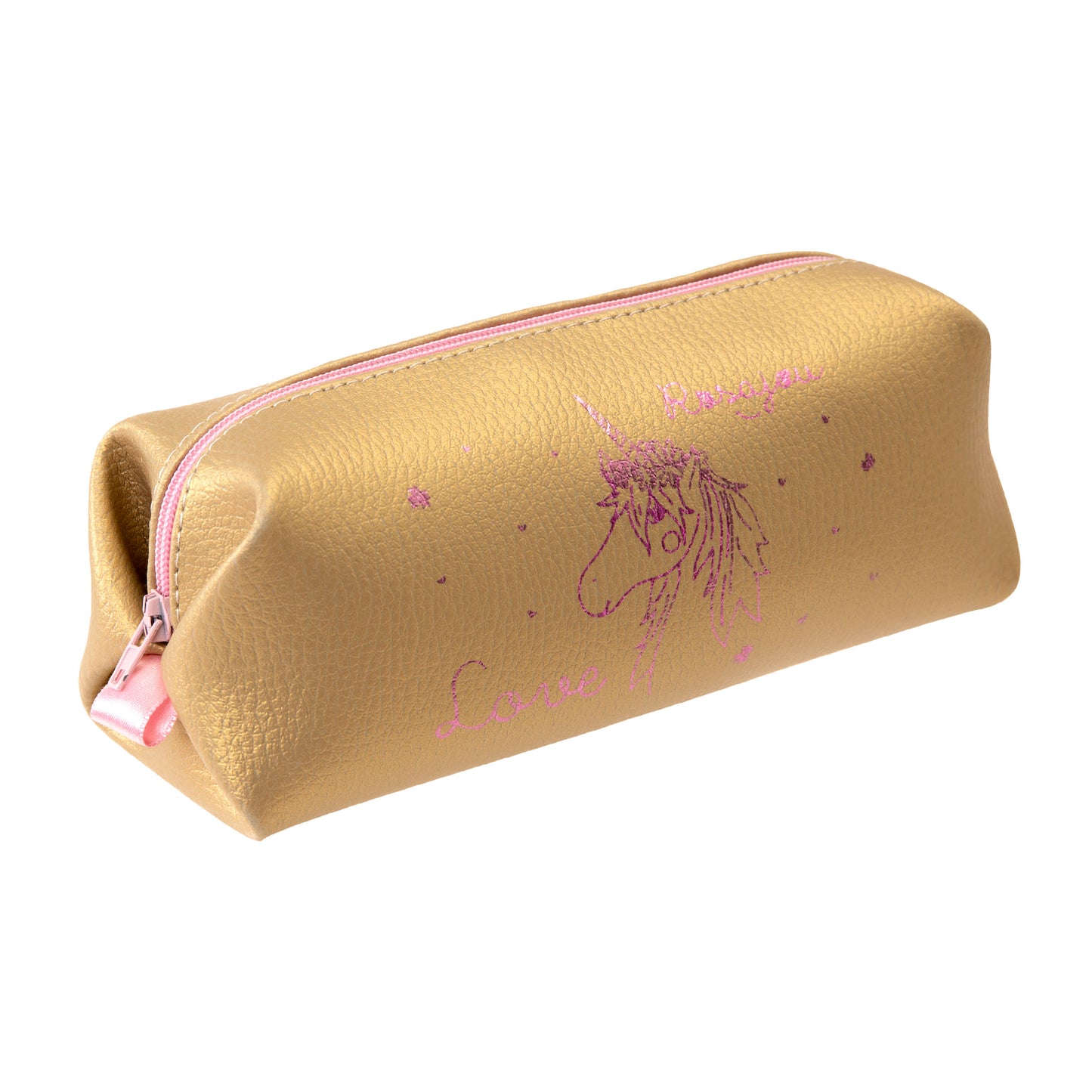 Gold Unicorn Makeup Bag for Kids