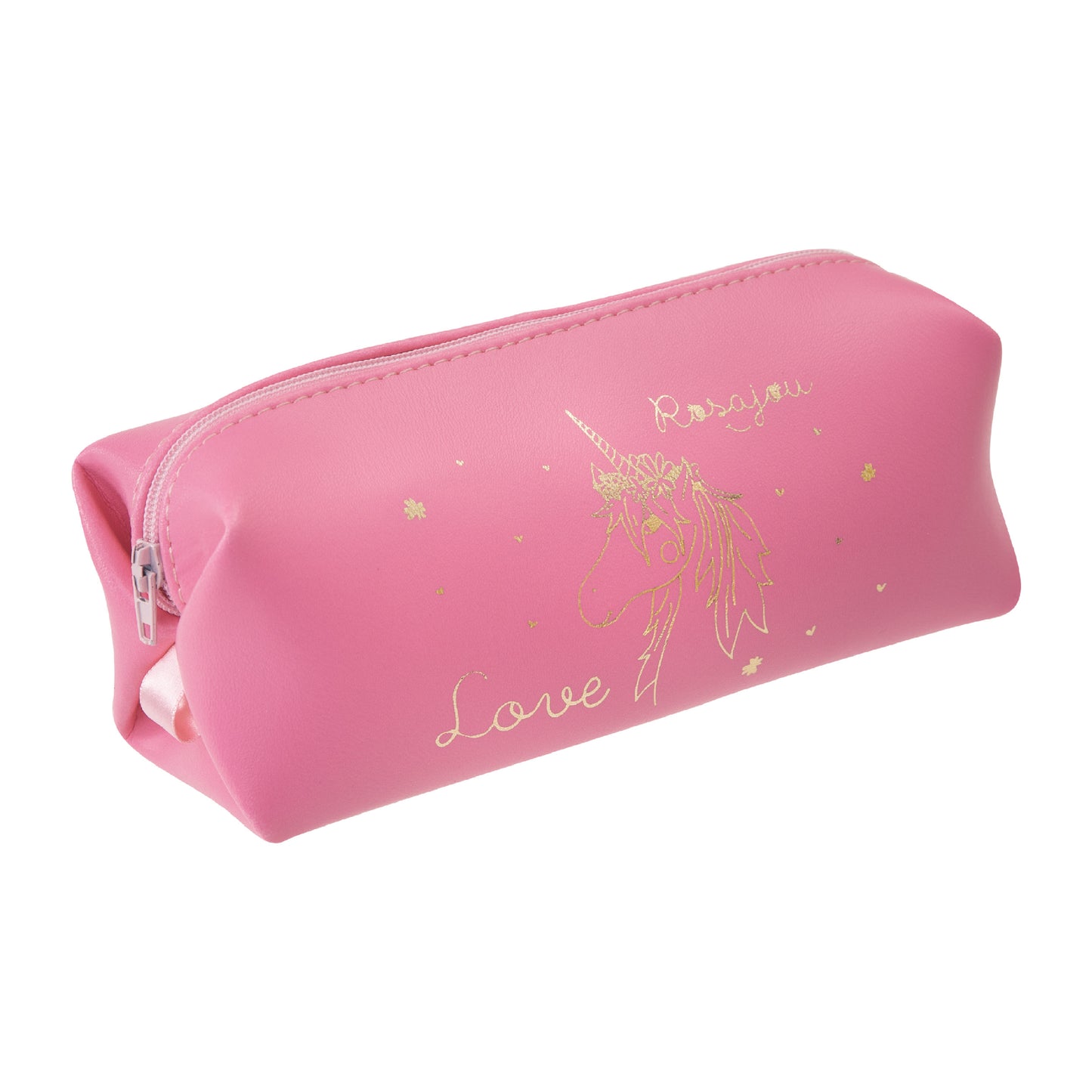 Pink Unicorn Makeup Bag for Kids