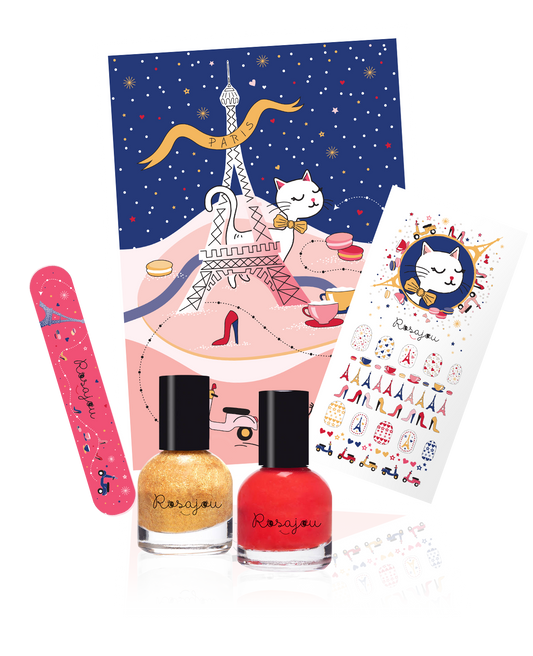 2-Colour Nail Polish Set for Kids (Madame + Chéri)