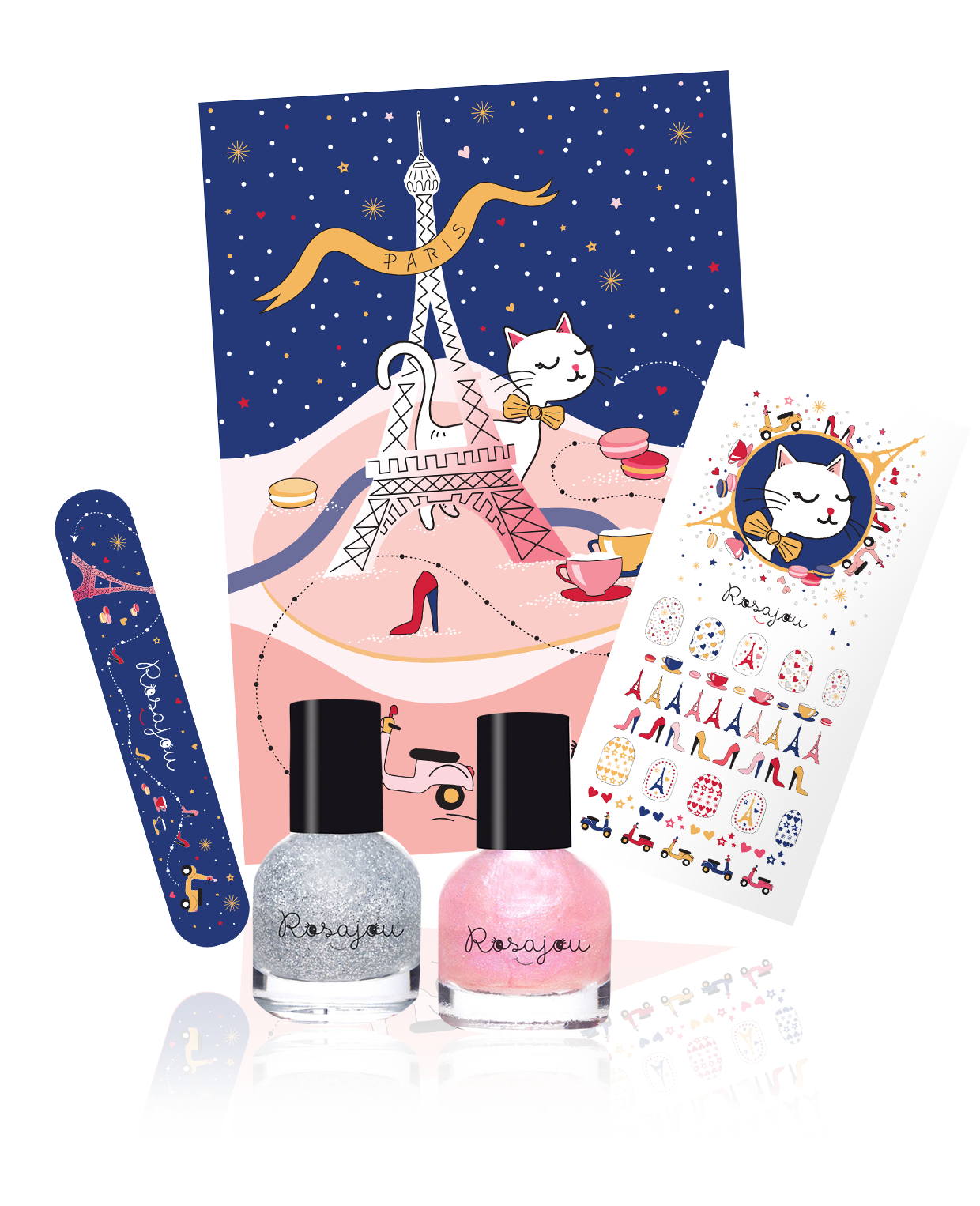 2-Colour Nail Polish Set for Kids (Magic + Star)